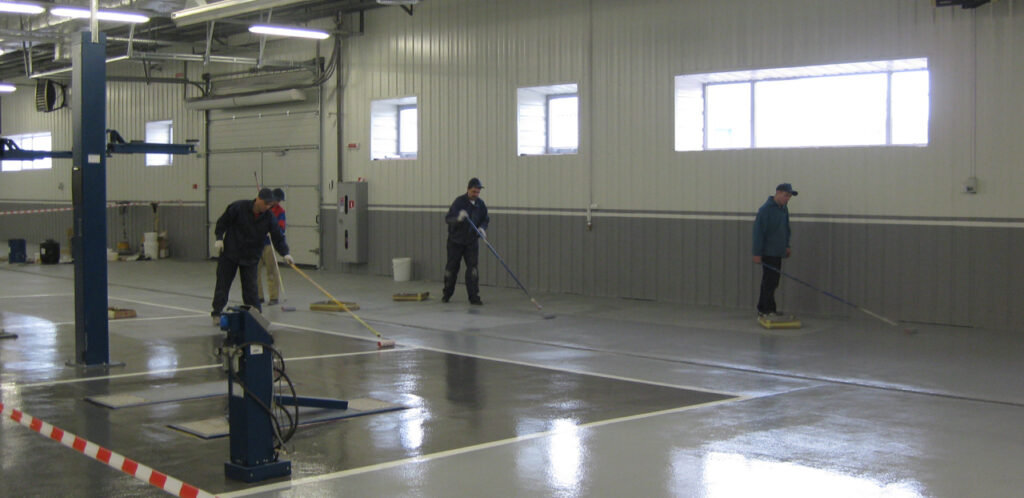 Монтаж полимерных наливных полов